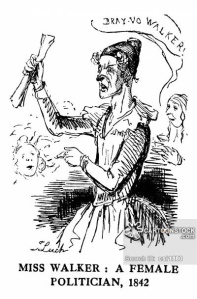 Punch Magazine depiction of a female Chartist.